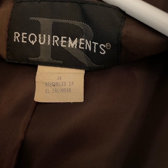 Requirements Vint. Womens Lined Plaid Blazer with Full Zipper Closure Size 14 - Picture 6 of 6